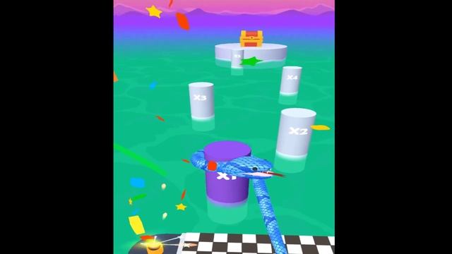 Snake Run Race 3D Running Game - Gameplay Walkthrough Part 1 Levels 1-20 смотреть онлайн