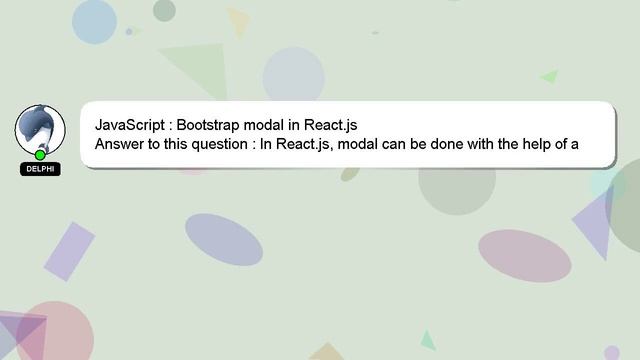 JavaScript : Bootstrap modal in React.js смотреть онлайн