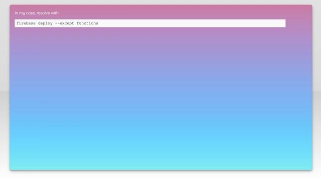 "An unexpected error has occurred" after firebase deploy смотреть онлайн
