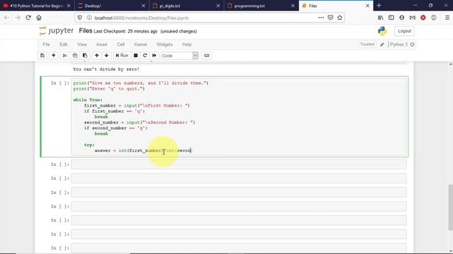 #11 Python Tutorial for Beginners | Working with Files and Exceptions in Python | الملفات في بيثون смотреть онлайн