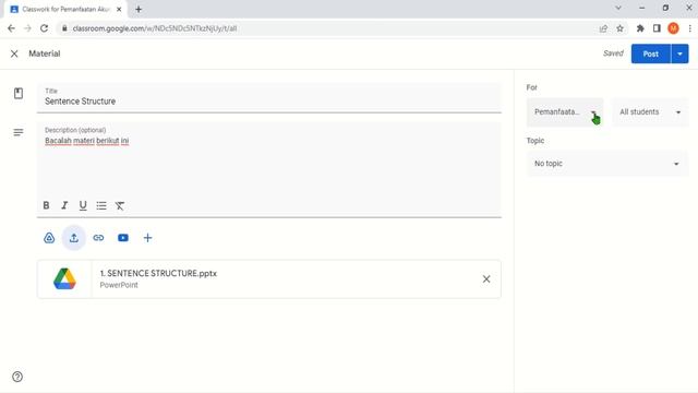 Google Classroom 3: Membagikan Materi Kelas Word, Excel, PPt, Audio, dan Video смотреть онлайн
