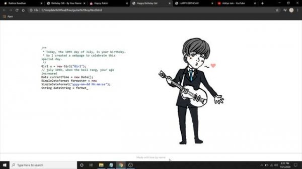 5 Birthday / Anniversary Wishes using HTML, CSS, JS, Bootstrap || Website templates || FREE CODE