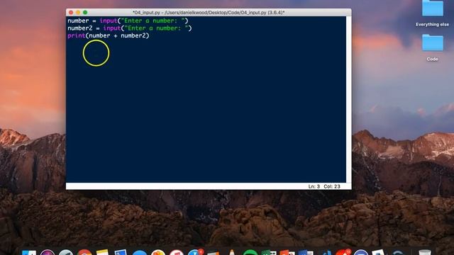 Python Tutorial 4 - User input смотреть онлайн