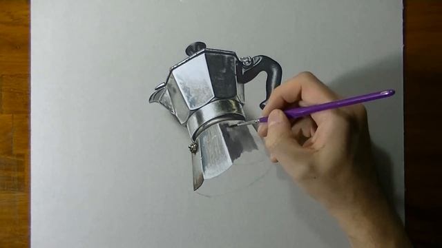 Drawing (Visual Art): a Moka pot - super speeded up смотреть онлайн