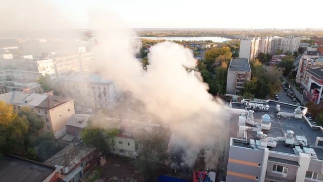 Пожар на Льва Толстого в центре Самары смотреть онлайн