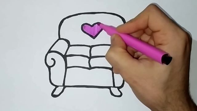 How to draw a sofa for kids - Bolalar uchun divan chizish - Рисуем диван для детей смотреть онлайн