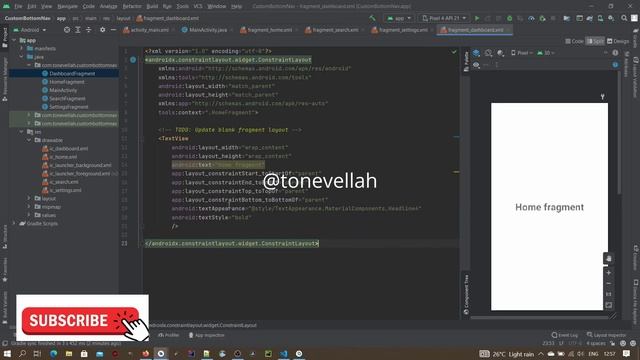 CURVED BOTTOM NAVIGATION BAR ANDROID STUDIO | JAVA #MeowBottomNaV #BottomNavigation #custombottomna смотреть онлайн
