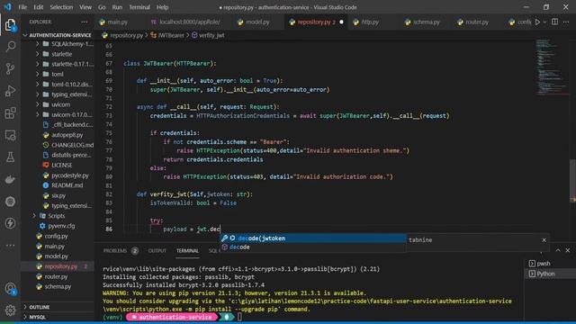 FastAPI JWT token смотреть онлайн