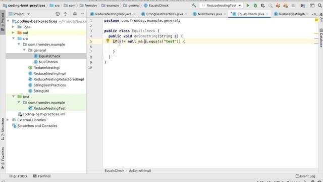 Java Best Practices : 1 String Equals Call смотреть онлайн