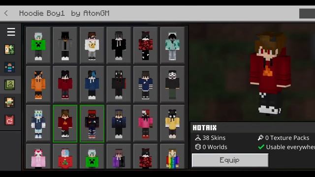 Skinpack Hoodie Boy PvP Minecraft pocket edition 1.19+ смотреть онлайн