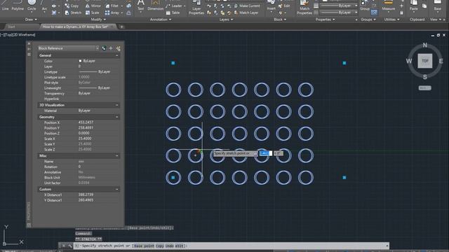 AutoCAD How to make a Dynamic Block XY Array Box Set смотреть онлайн