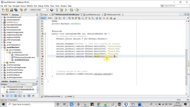 Creating Horizontal BarChart in JavaFX with FXML | JavaFX Chart Tutorial for Beginners смотреть онлайн
