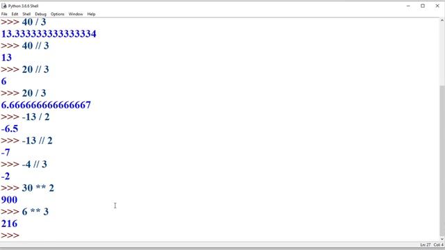 Python Arithmetic Operators смотреть онлайн