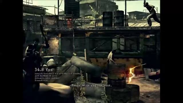 Resident Evil 5 Core2Duo Radeon hd 6450 1gb card 4gigs ram смотреть онлайн
