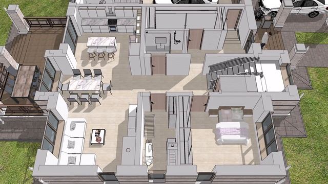 Проект дома 250 кв.м. с гаражом в Московской области смотреть онлайн