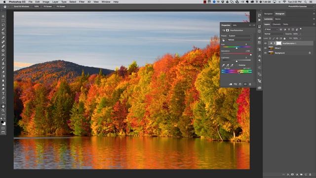 Hue and Saturation Adjustment in Photoshop CC смотреть онлайн