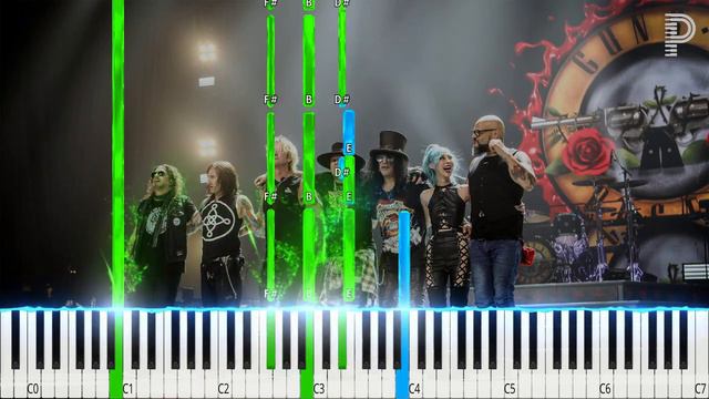 Guns N Roses, November Rain Piano Tutorial смотреть онлайн