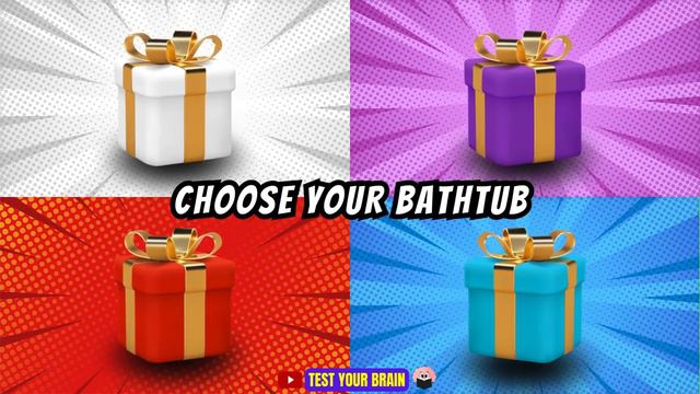 Choose Your Gift 🎁4 Gift Box Challenge White Purple Red Blue #4giftbox #wouldyourather