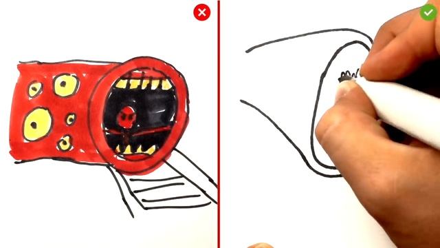 DOs & DON'Ts Drawing Train Eater (Leovincible Creations) In 1 Minute CHALLENGE! смотреть онлайн