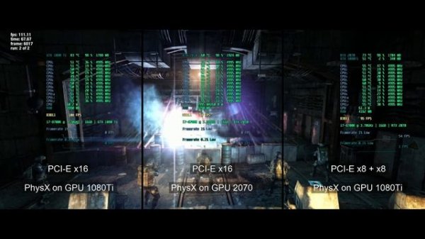 PhysX CPU vs GPU vs GPU PhysX
