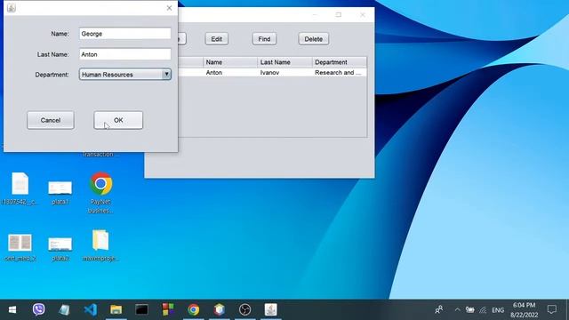 Java Swing Application (combo box added) смотреть онлайн