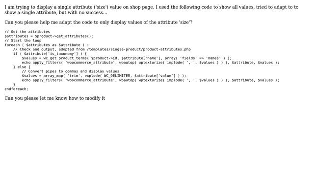 Wordpress: Display single product attribute value on Shop page (Woocommerce) смотреть онлайн