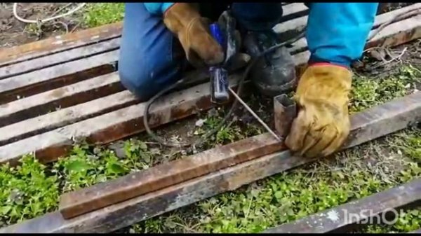 сварка навеса эконом, сварочным аппаратом Quattro elementi