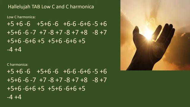 Hallelujah - C and Low C Tongue block harmonica practice, TAB смотреть онлайн
