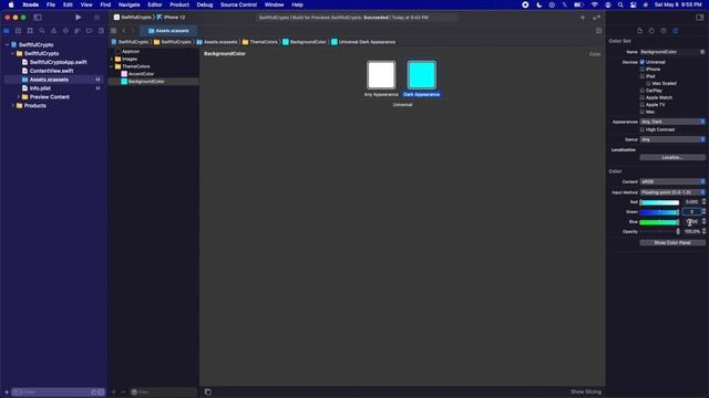 Setting up Xcode Project and a custom color theme | SwiftUI Crypto App #1 смотреть онлайн