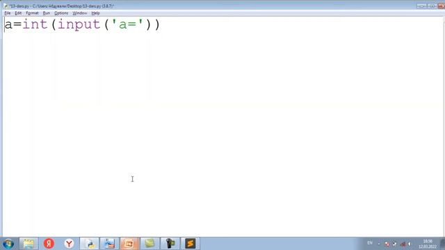 Python. 13-dars PYTHONDA SODDA MASALALARNI DASTURLASH