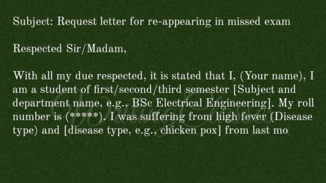 Request letter for re-appearing in missed exam||Formal letter|| @WritingClasses1 смотреть онлайн