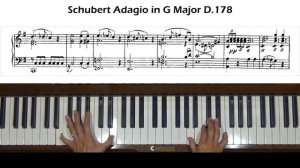 Schubert Adagio in G Major D.178 Piano Tutorial