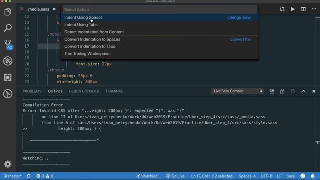 026 Если у вас ошибка при компиляции SASS кода смотреть онлайн