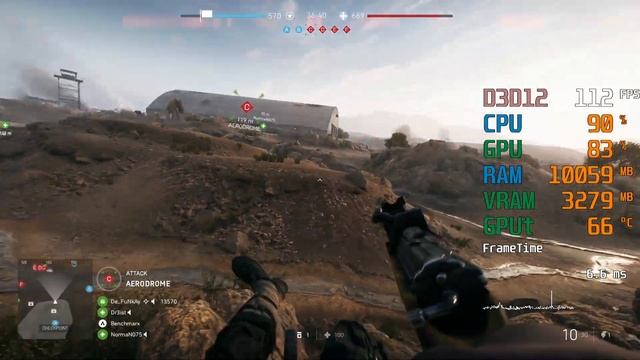 GeForce GTX 1660 ti -- AMD Ryzen 5 3400G -- Battlefield V BFV FPS Test смотреть онлайн