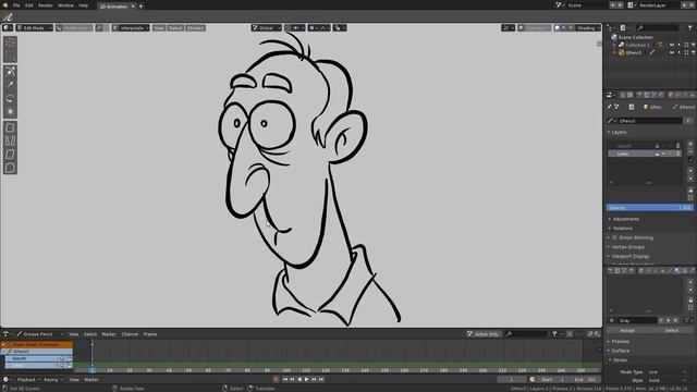 Learn Grease Pencil 2D Animation in Blender 2.8 Alpha 2 смотреть онлайн