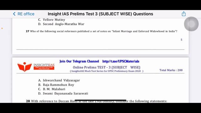 Insight Test Series 2021:Test no:3(Questions no :21 to 35) смотреть онлайн