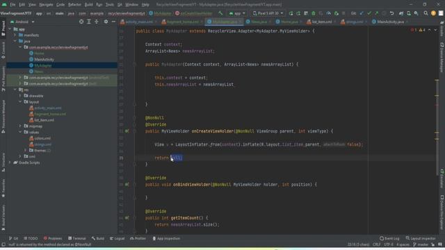 Recyclerview in Fragment Android Studio Tutorial || Recyclerview || Fragment || Java смотреть онлайн