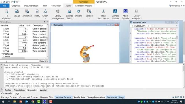 1.2  -  1d моделирование / Dymola 2022x / Modelica  4.0.0  - Workshop 01 Modeling Base Equation