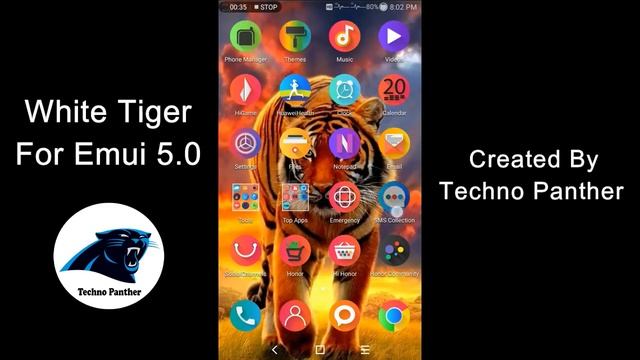 White Tiger Theme For Emui 5.0 || Emui 5.0 Theme смотреть онлайн