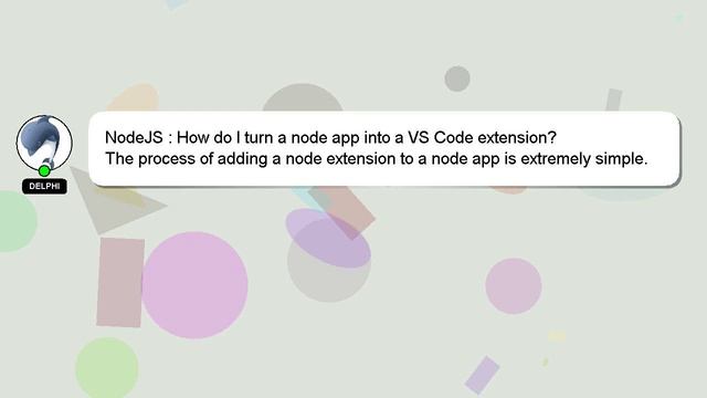 NodeJS : How do I turn a node app into a VS Code extension? смотреть онлайн