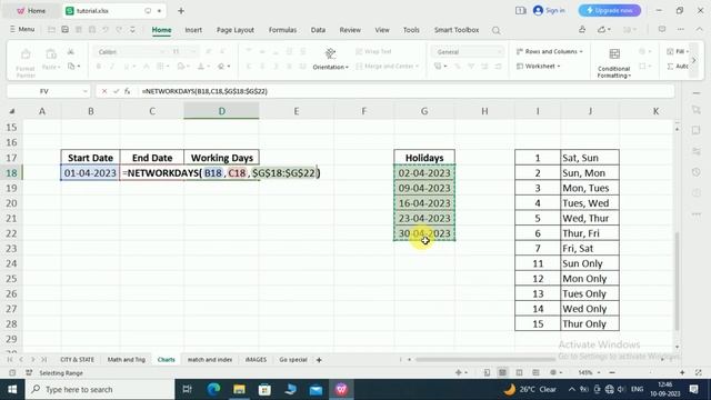 Calculate Working Days in a month with excel ? | How to calculate working days of month смотреть онлайн