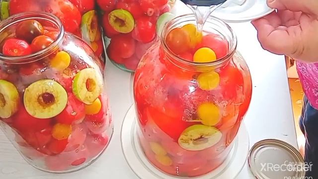 СЛАДКИЕ ПОМИДОРЫ С АЛЫЧОЙ И ЯБЛОКАМИ БЕЗ УКСУСА И ЛИМОННОЙ КИСЛОТЫ ???? смотреть онлайн