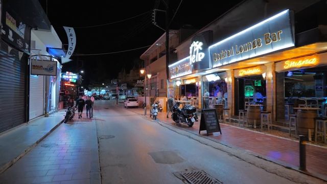 Malia Crete, nightlife, walking tour 4k, Kreta, Greece 2023 смотреть онлайн