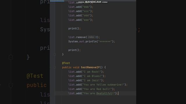 Java でのArrayListクラスのremoveIfメソッドを使ってみました。可変長配列であるこのクラスの要素のうち渡したメソッドでTRUEを返すものを削除します。 смотреть онлайн