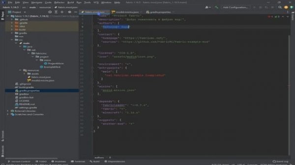 Урок по созданию модов FABRIC 1 16 5 #1 вступление