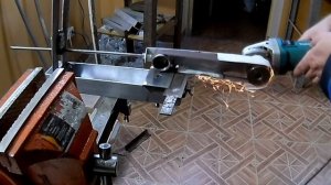 Шлифовальная приставка (гриндер) на УШМ к точилке Строгова. Изготовление клинков своими руками.