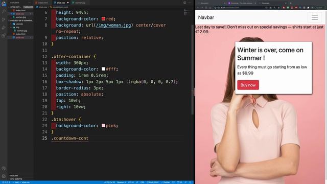 Build an eCommerce Countdown TIMER using HTML CSS and JavaScript смотреть онлайн