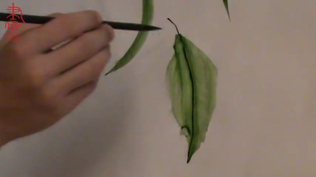 Обучение китайской живописи и живописи у-син. Мазок огня и рисование Листьев смотреть онлайн