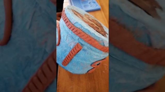 ШКАТУЛОЧКА В ГОЛУБОМ ТОНЕ, РУКАМИ РЕБЕНКА!