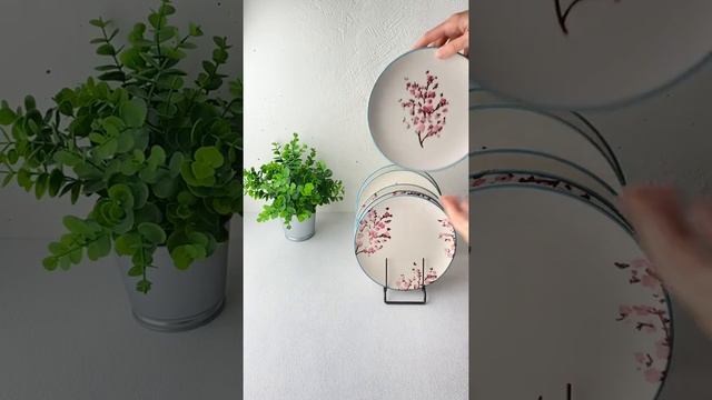 Набор тарелок ручной работы «Сакура»